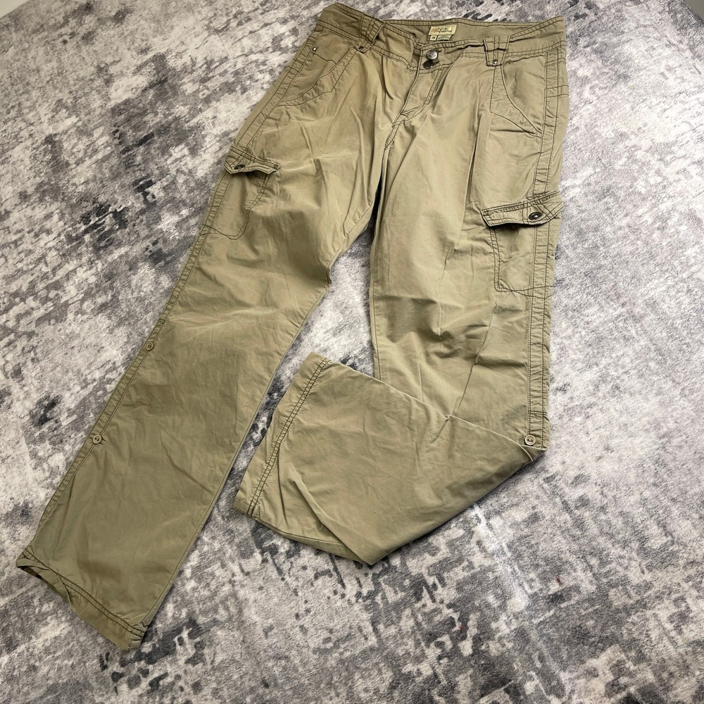 Royal Robbins Womens 10 Pants Solid Tan Relaxed Outdoor Hiking Gorpcore Utility
